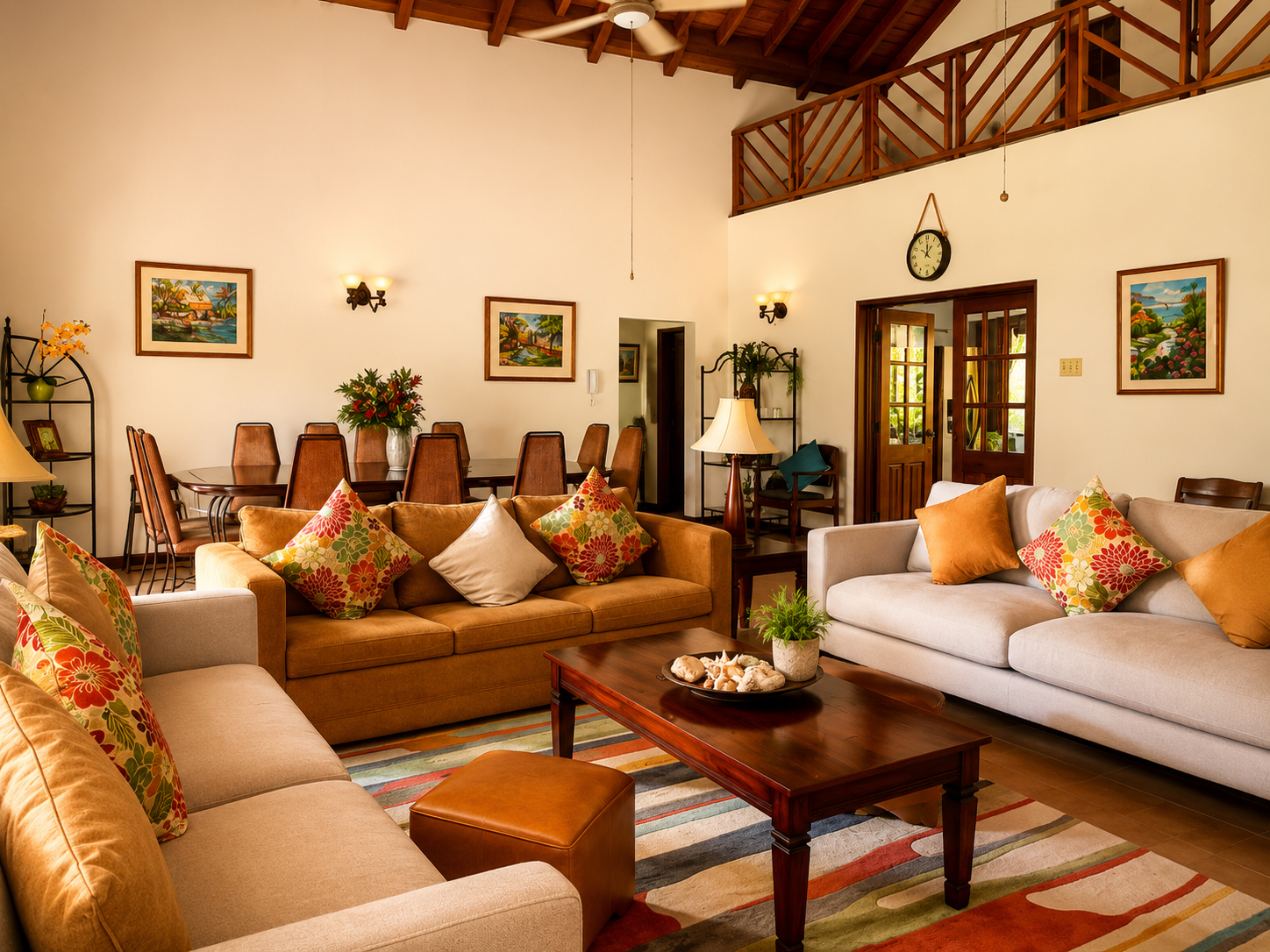 Comfortable villa living room
